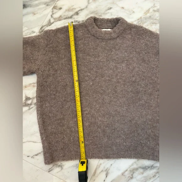 OAK + FORT Brown Crew Neck Sweater - Picture 7 of 10